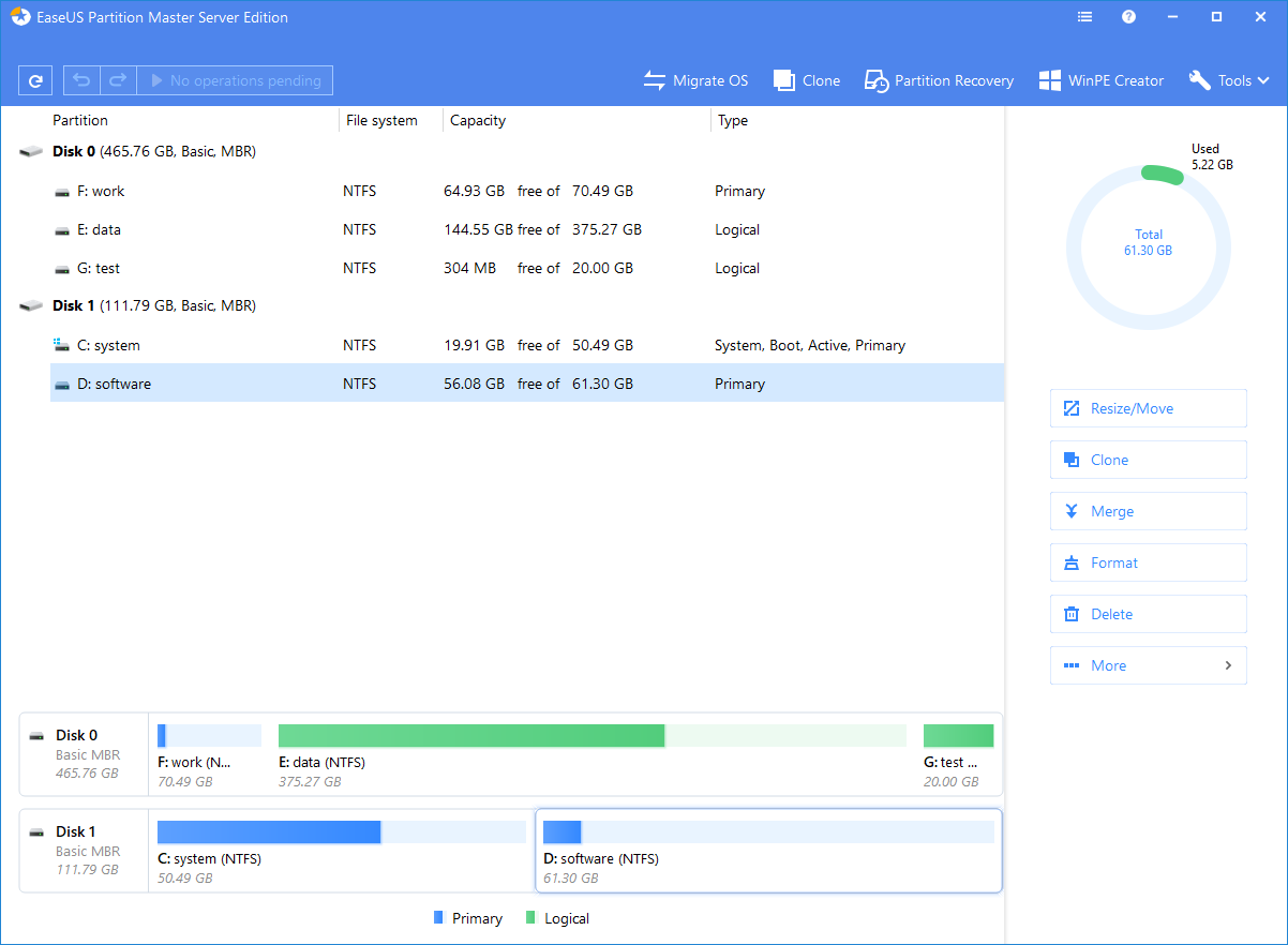 easeus partition master free edition 10.0